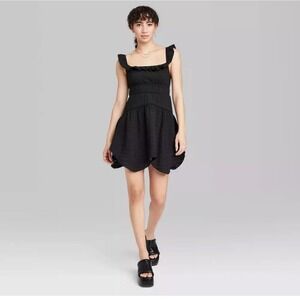 black scarf mini dress Sequin scarf mini dress Black Black / Small main image 0